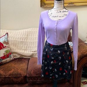 American Eagle Outfitters Blk Floral Skirt